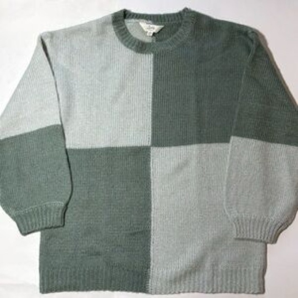 NWT ✨ Bixby Nomad Moss Sage Colorblock Crewneck Sweater